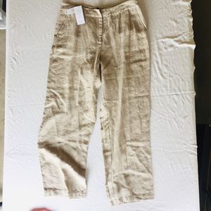 Eileen Fisher womens heavyweight linen pants sz L